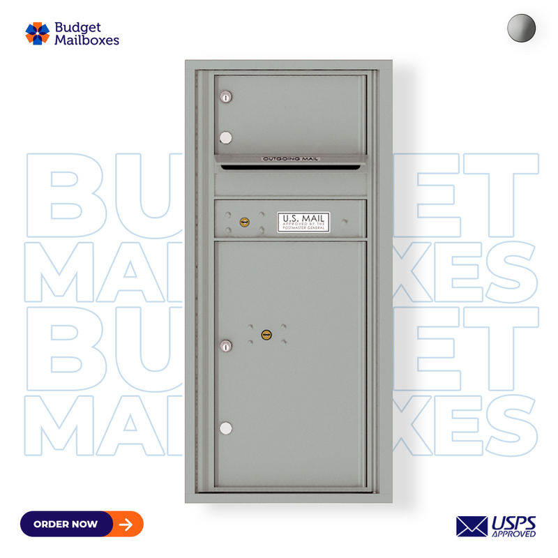 Florence 4C Horizontal Mailbox - 1 Door, 1 Parcel Locker - ADA Compliant Max Height USPS Access
