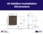Florence 4C Horizontal Mailbox - 10 Doors, 2 Parcel Lockers - ADA Compliant Max Height USPS Access