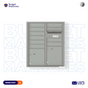 Florence 4C Horizontal Mailbox - 10 Doors, 2 Parcel Lockers - ADA Compliant Max Height USPS Access