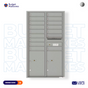 Florence 4C Horizontal Mailbox - 16 Doors, 2 Parcel Lockers - 15 Doors High USPS Access