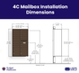 Florence 4C Horizontal Mailbox - 18 Doors, 2 Parcel Lockers - 15 Doors High USPS Access
