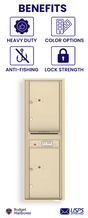 Florence 4C Horizontal Mailbox - 2 Parcel Lockers - 14 Doors High USPS Access