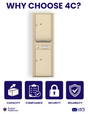Florence 4C Horizontal Mailbox - 2 Parcel Lockers - 14 Doors High USPS Access