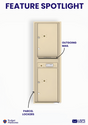 Florence 4C Horizontal Mailbox - 2 Parcel Lockers - 14 Doors High USPS Access