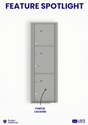 Florence 4C Horizontal Mailbox - 3 Parcel Lockers - 14 Doors High USPS Access