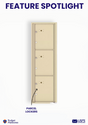 Florence 4C Horizontal Mailbox - 3 Parcel Lockers - 15 Doors High USPS Access