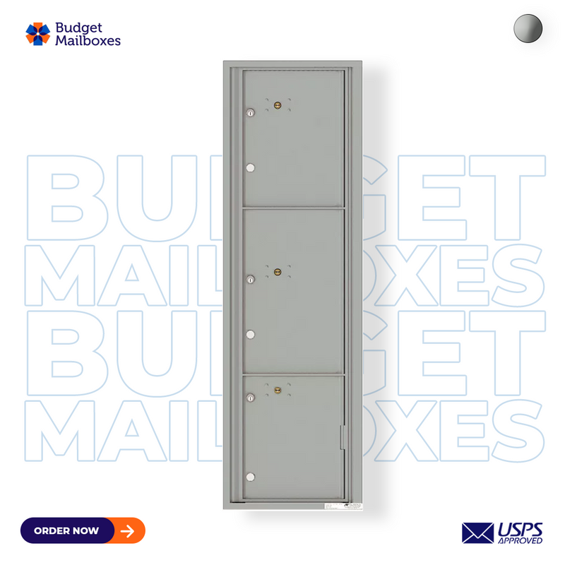 Florence 4C Horizontal Mailbox - 3 Parcel Lockers - Max Height USPS Access