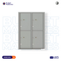 Florence 4C Horizontal Mailbox - 4 Parcel Lockers - 12 Doors High USPS Access