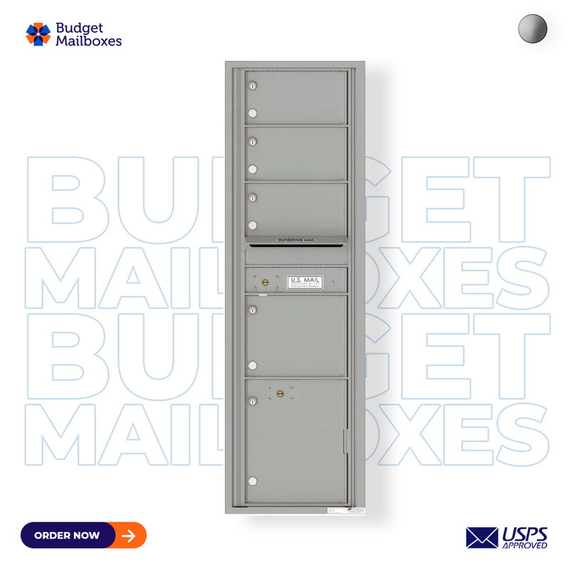 Florence 4C Horizontal Mailbox - 4 Doors, 1 Parcel Locker - Max Height USPS Access