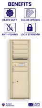 Florence 4C Horizontal Mailbox - 5 Doors, 1 Parcel Locker - 13 Doors High USPS Access