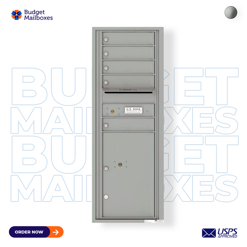 Florence 4C Horizontal Mailbox - 5 Doors, 1 Parcel Locker - 13 Doors High USPS Access