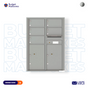 Florence 4C Horizontal Mailbox - 5 Doors, 2 Parcel Lockers - 12 Doors High USPS Access