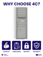 Florence 4C Horizontal Mailbox - 6 Doors, 1 Parcel Locker - 13 Doors High USPS Access