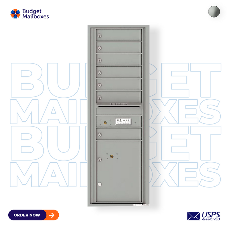 Florence 4C Horizontal Mailbox - 7 Doors, 1 Parcel Locker - 14 Doors High USPS Access