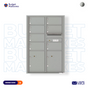 Florence 4C Horizontal Mailbox - 7 Doors, 2 Parcel Lockers - 13 Doors High USPS Access