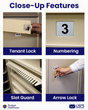 Florence 4C Horizontal Mailbox - 8 Doors, 2 Parcel Lockers - ADA Compliant Max Height USPS Access