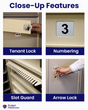 Florence 4C Mailbox Medium Trash/Recycling Bin - 14 Doors High USPS Access