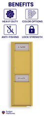 Florence 4C Mailbox Medium Trash/Recycling Bin - 14 Doors High USPS Access