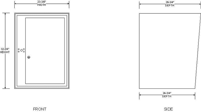 Front Access Double Commercial Collection Box in Aluminum