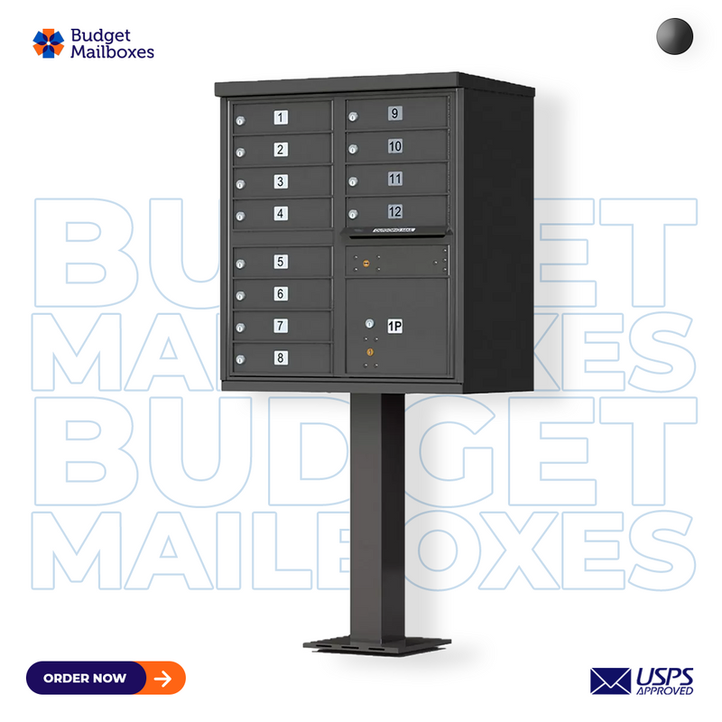 12-Door Cluster Box Unit (CBU) In Dark Bronze