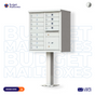 12 Door High Security USPS Cluster Mailbox CBU with 1 Parcel Locker, Pedestal Included