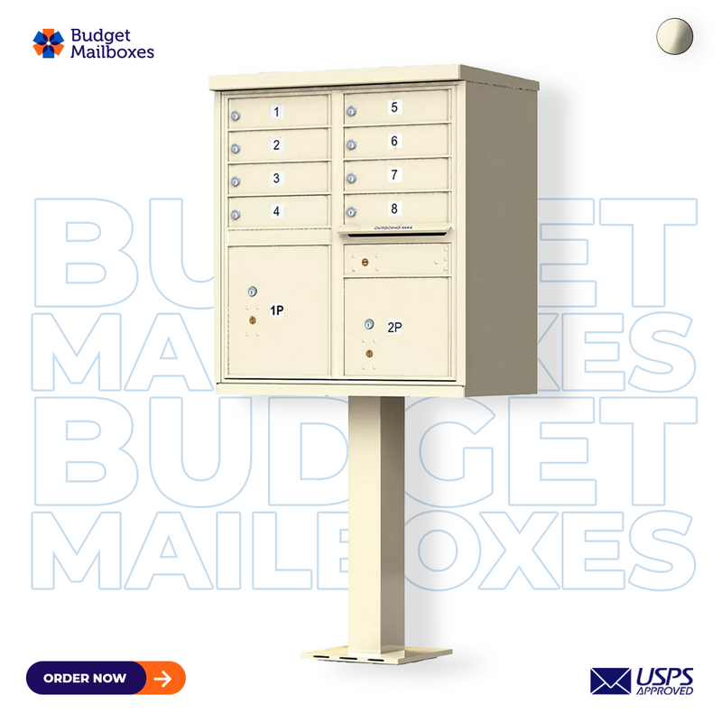 CBU - 8 Tenant Boxes Cluster Mailbox In Sandstone