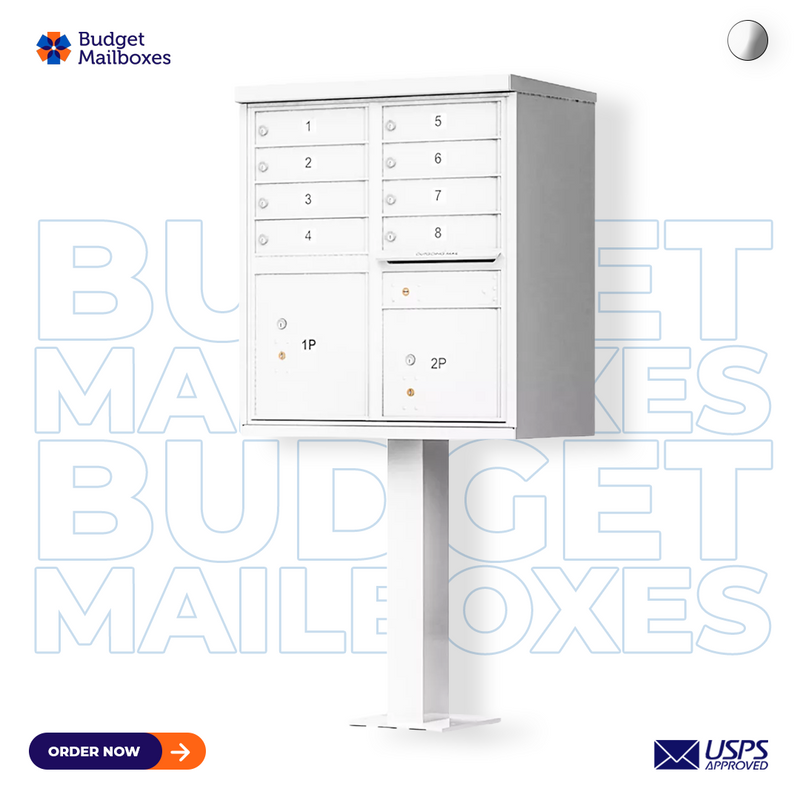 CBU - 8 Tenant Boxes Cluster Mailbox In White