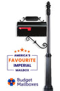 Custom Contemporary Mailbox Post System with Number Plate and Bracket CS-C2-9129