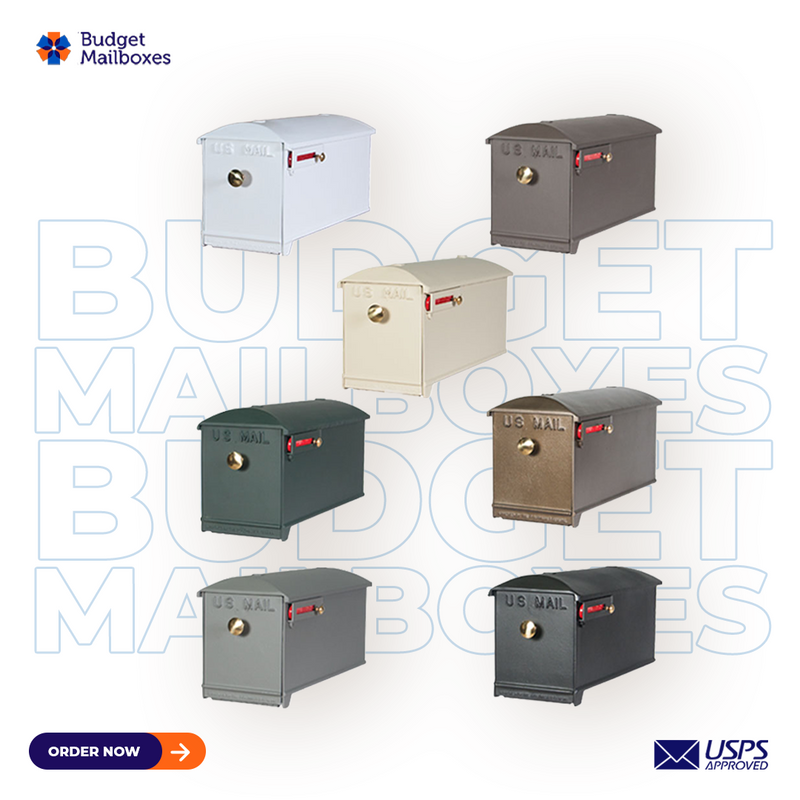 Estate Large Size Mailbox System with Fleur de Lis Mailbox