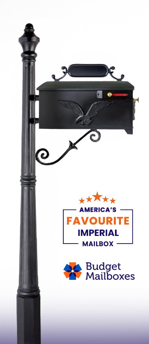 Residential Mailbox System with Eagle Mailbox
