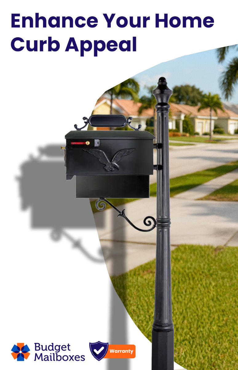 Residential Mailbox System with Eagle Mailbox