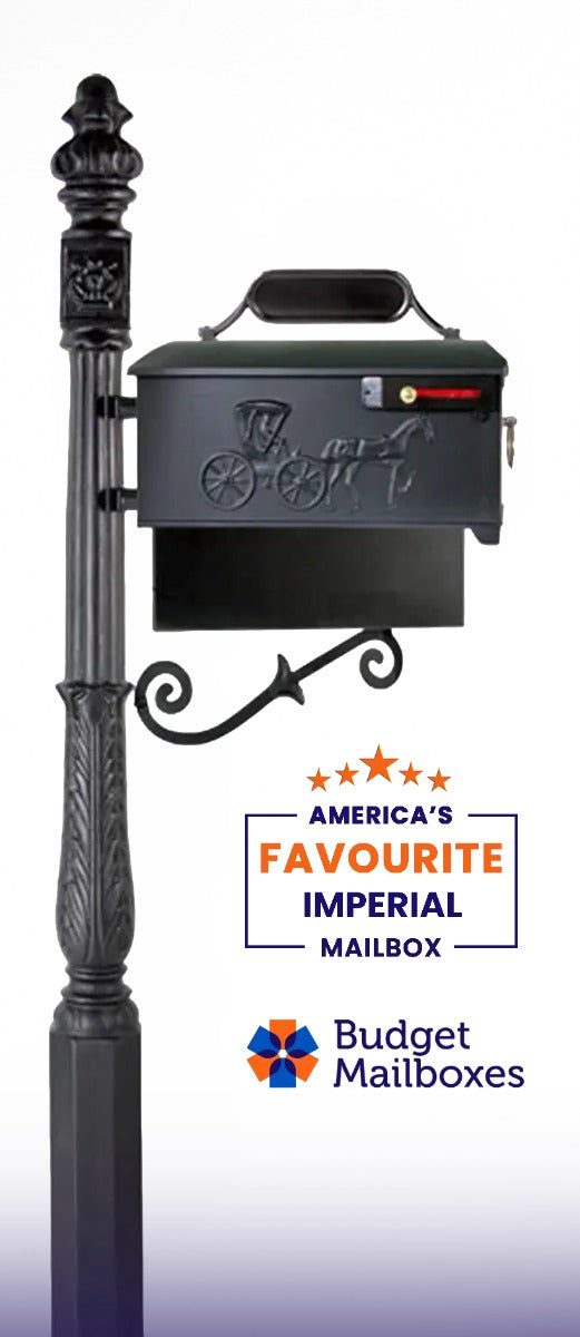 Residential Mailbox System with Horse and Buggy Mailbox