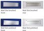 Stainless Steel Mail Slot - LARGE (15.7 in. x 3.9 in.) - Rear Piece Only (Choose Finish)