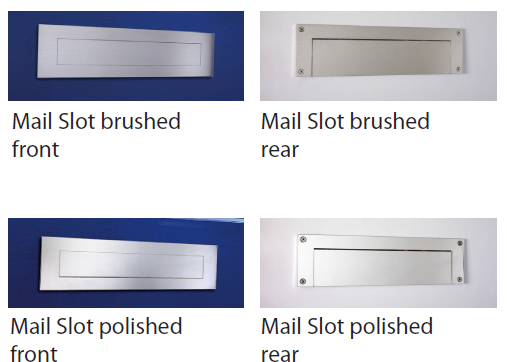 Stainless Steel Mail Slot - SMALL (11.8 in. x 3 in.) - Front Piece Only (Choose Finish)