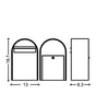 USPS Approved Bobi Classic B Rear Access Modern Locking White Mailbox and Round Grey Post Combo