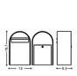 USPS Approved Bobi Classic B Rear Access Modern Locking Grey Mailbox with Stainless Steel Mail Slot and Round Red Post Combo