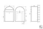 Bobi Classic Front Access Black Mailbox and Round White Post Combo