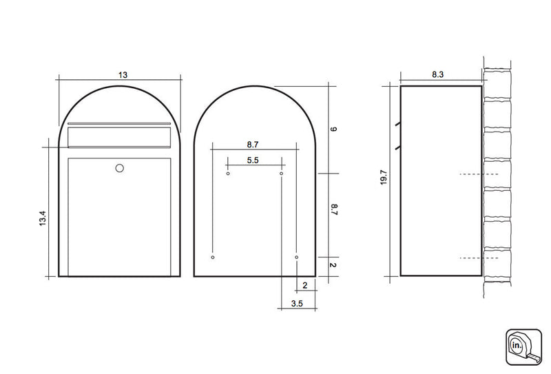 USPS Bobi Classic Front Access Lockable Mailbox