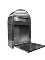 Bobi Classic Slim Front Access Modern Locking Stainless Steel Mailbox and Round White Post Combo