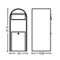 Bobi Jumbo Front Access Package Black Mailbox with Stainless Steel Mail Slot and Round Red Post Combo