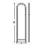 USPS Approved Bobi Classic B Rear Access Modern Locking White Mailbox and Round Green Post Combo