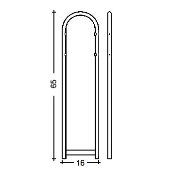 Bobi Classic Slim Front Access Modern Locking Red Mailbox and Round Black Post Combo