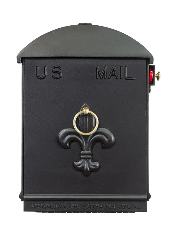 Imperial Mailbox 1 - Fleur De Lis with Framed Side Panel (Mailbox Only)