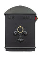 Imperial Mailbox 1 - Fleur De Lis with Framed Side Panel (Mailbox Only)