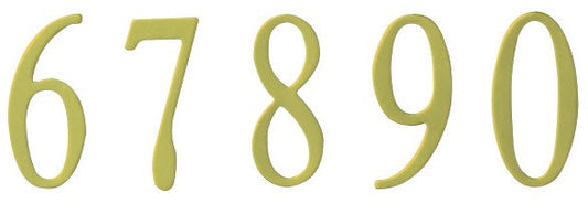 3 inch Polished Brass Curbside Mailbox Numbers