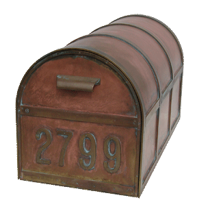 Streetscape Oxford Brass Mailbox with Flag (large size)