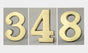 2" Self-Adhesive Brass Numbers