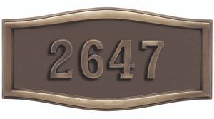 Housemark Large Roundtangle Address Plaques with Trim Color