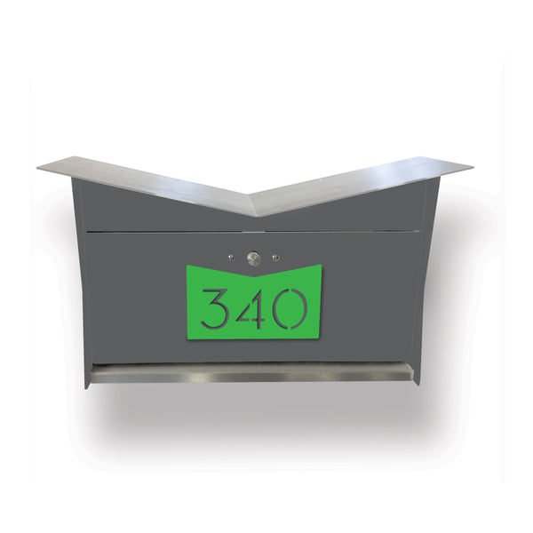 Butterfly Box in Designer Gray - Wall Mount Mailbox