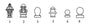 Finial 1, 2, 3, 5, 6, 8